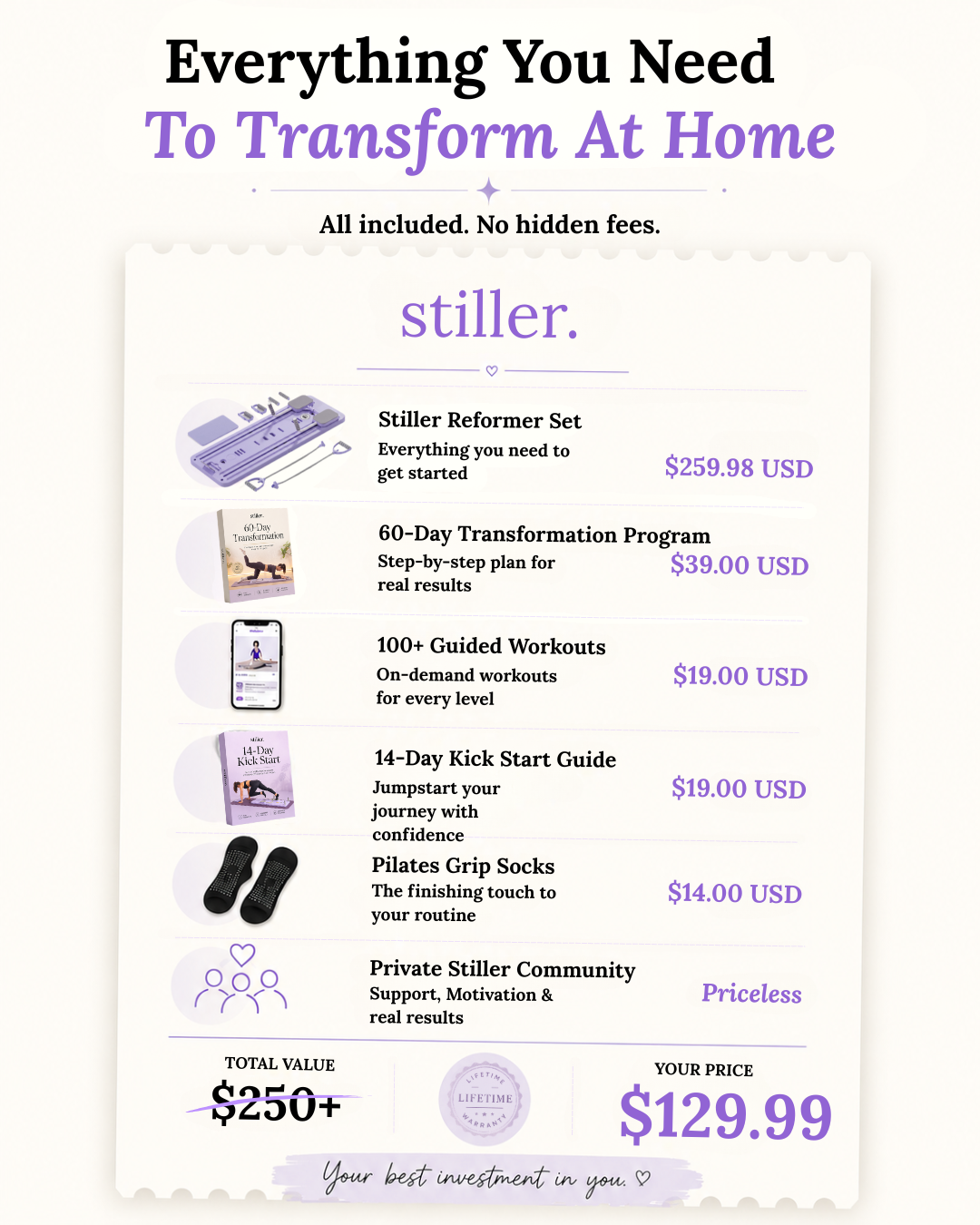 Reformer Pilates Set + App Kickstart
